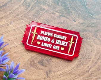 Romeo und Julia Brosche | Laser-cut Acrylglas