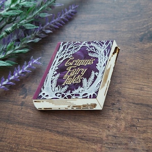 Grimm&#39;s Fairy Tales brooch | laser cut acrylic | library book brooch