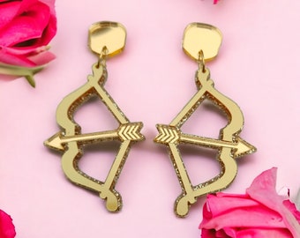 The Archer earrings | laser cut acrylic statement | bow and arrow jewellery