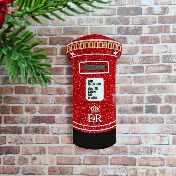 Classic British Postbox | laser cut acrylic brooch