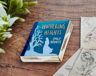 Wuthering Heights brooch | laser cut acrylic | library book brooch
