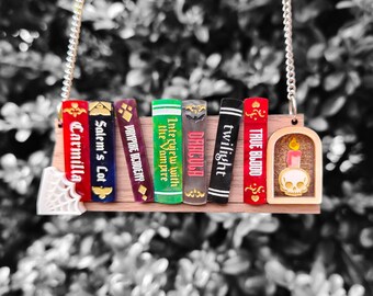 Collar de estantería de vampiros / acrílico cortado con láser / fantasía de Halloween