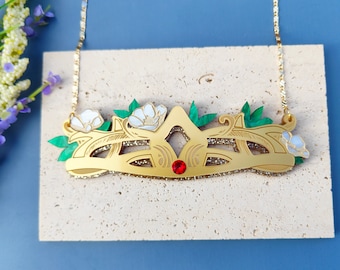 Vine Crown  necklace | laser cut acrylic | fantasy cosplay forest queen