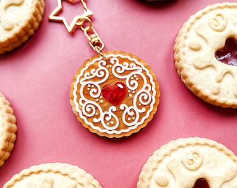 Jammie Dodger Taschenanhänger Schlüsselanhänger | Laser-cut Acrylglas