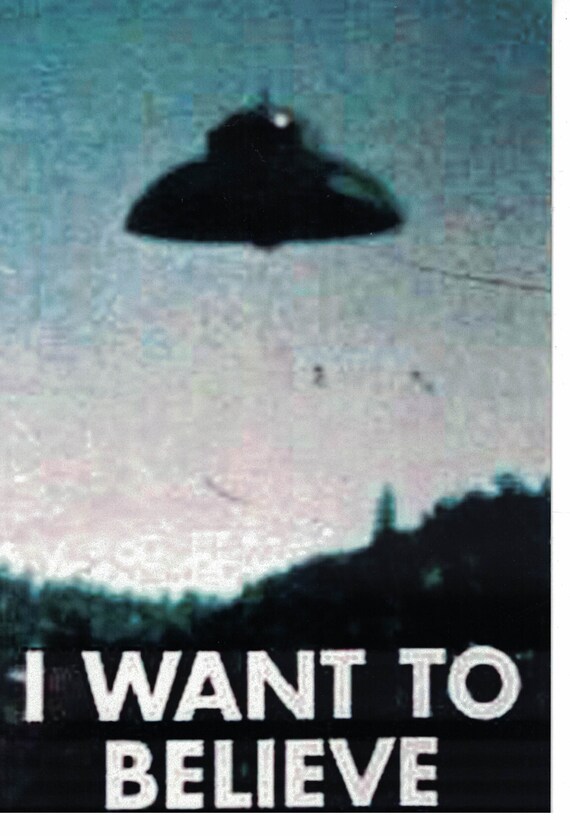 I Want To Believe Poster Metal Sign 8x12 Original Etsy