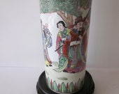 Chinese Porcelain Rare Vase Excellent Details of 3 Wise Men, Early 20th Century Era - Red Markings.