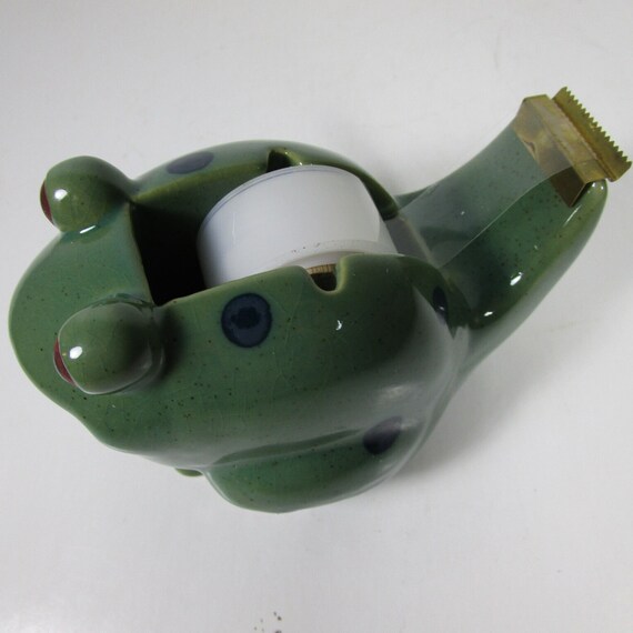 Old Tape Dispenser Frog Tape Dispenser Vintage Tape Holder Etsy