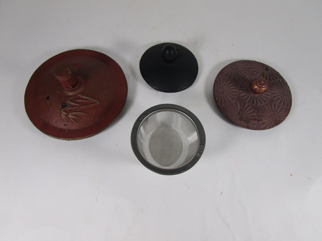 Tea Pot Lids Only Cast Iron Mix Lot Etsy