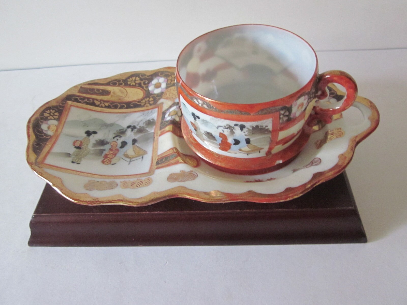 Japanese Kutani Eggshell Porcelain Tea Cup/Saucer Set Etsy