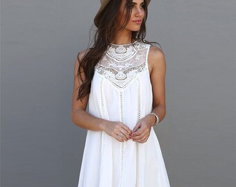 summer white dress etsy