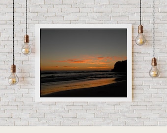 Golden Sunset on California Beach - Fine Art Photography Print