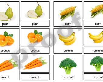 Fruit and Vegetables Safari Toob Montessori 3-part cards for Safari Toob PDF file
