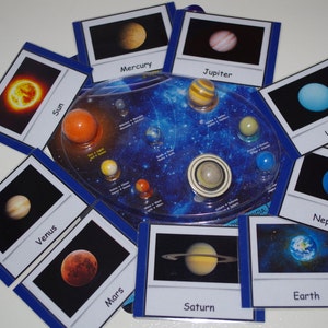 Sonnensystem-Safariologie-Safari-Toob, Montessori-Matching, Planeten des Sonnensystems, Montessori-Lernmaterialien für das frühe Lernen