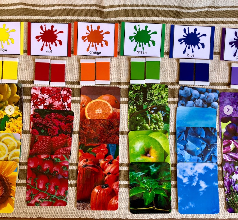 Buy Montessori Colors Sorting Activity--primary and Secondary Colors ...