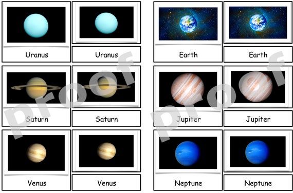 Solar System Planets Of The Solar System Montessori 3 Part Cards Pdf