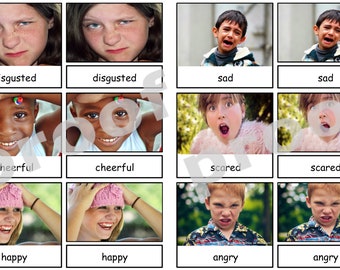 Emotions Montessori 3-part cards PDF file