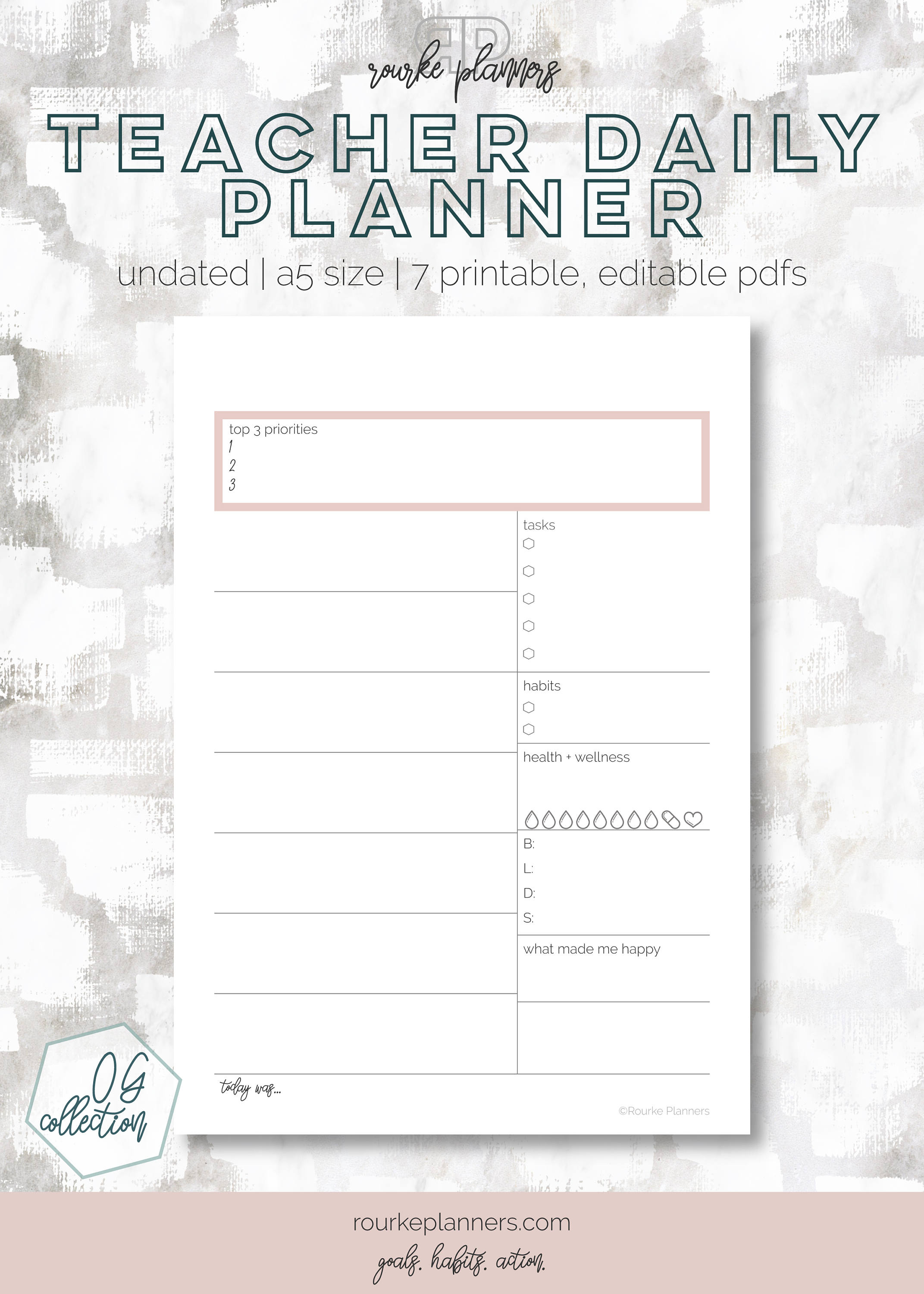 teacher-daily-planner-undated-editable-a5-size-day-etsy