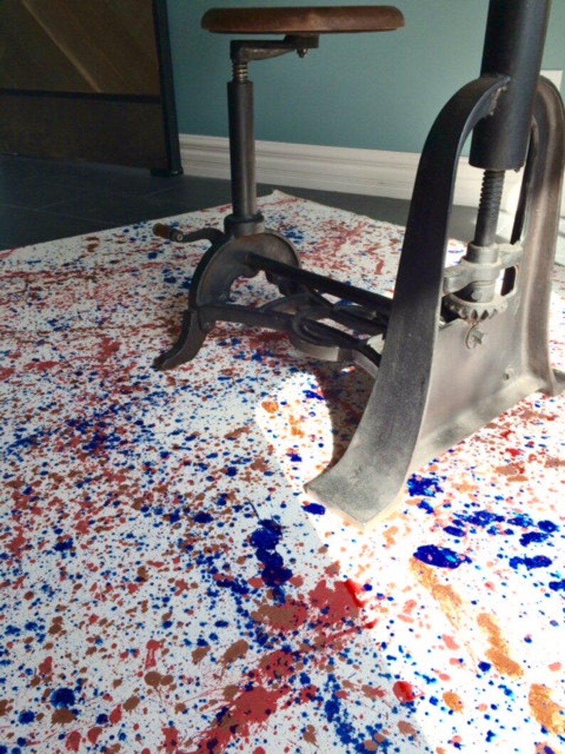 Modern Splatter Paint Floor Area Rug Image 0
