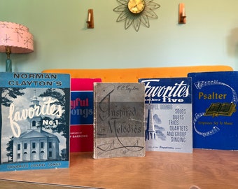 5 vintage 1950’s - 1970’s Hymnals Religious Music Books  Christianity songbooks