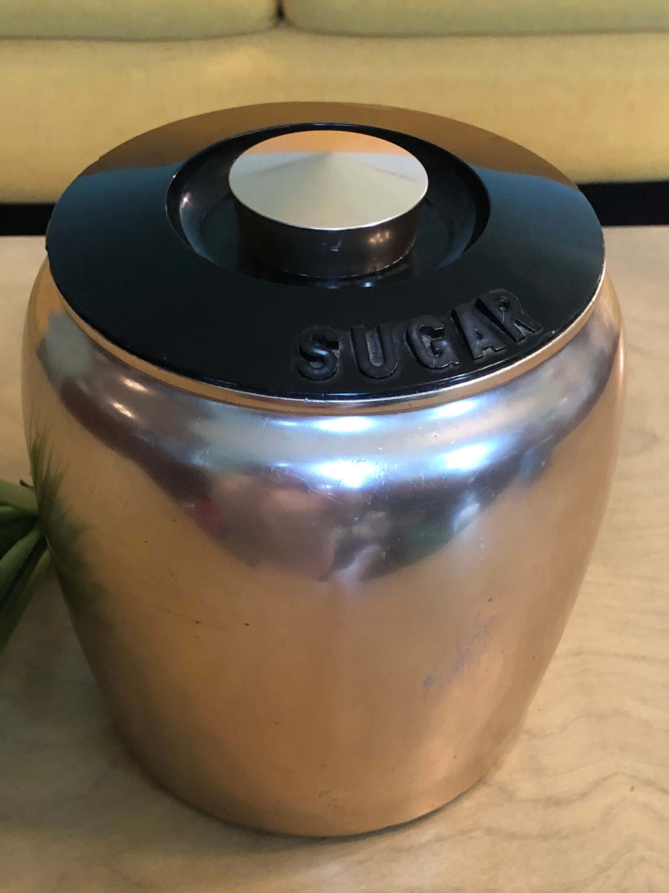 Vintage Canister Kromex Rose Gold Copper Colored Aluminum Grease