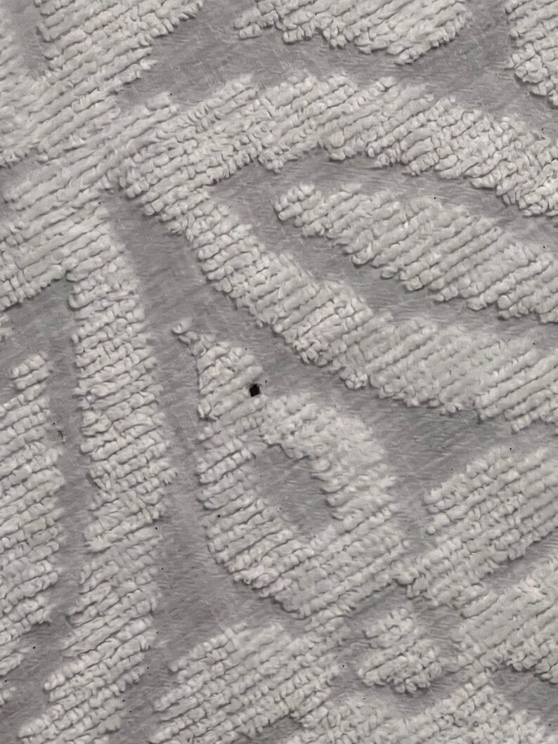 Vintage White Chenille Full Sized Bedspread Blanket With Etsy