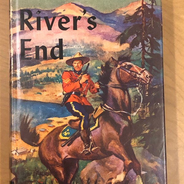 Vintage 1946 Western Novel Rivers End  by James Oliver Curwood Cowboy