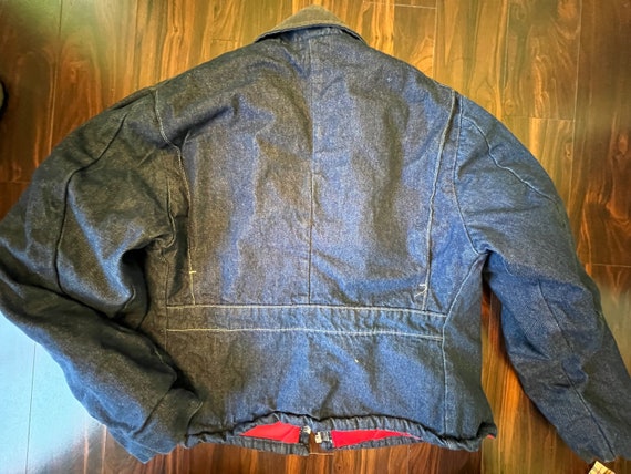 Vintage Denim Coat Jacket Rockabilly Workwear Old… - image 2