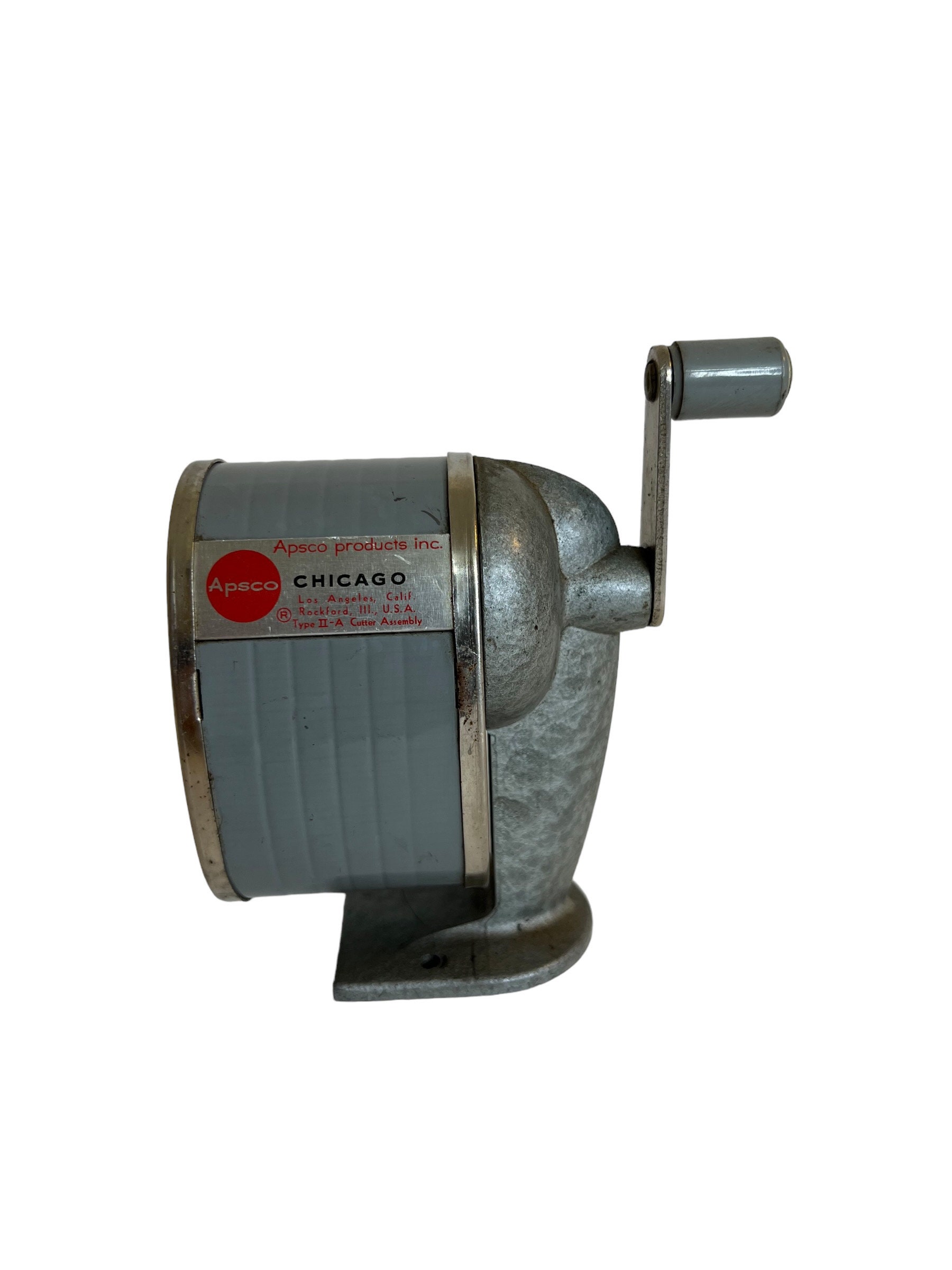 Vintage Apsco Type II A mechanical pencil sharpener Chicago desk or wall mount