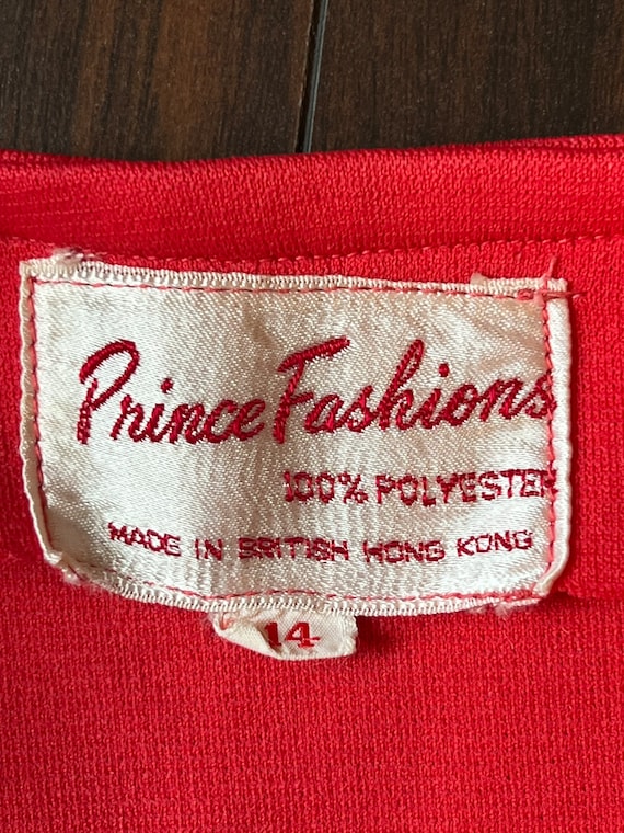 Vintage 1970’s Prince Fashions Polyester vest siz… - image 2