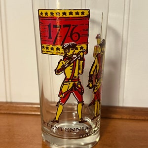 Vintage Bicentennial Celebration 1776-1976 glass tumbler drinking glass