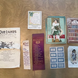 Antique lot of religious Christian ephemera bookmarks postcards