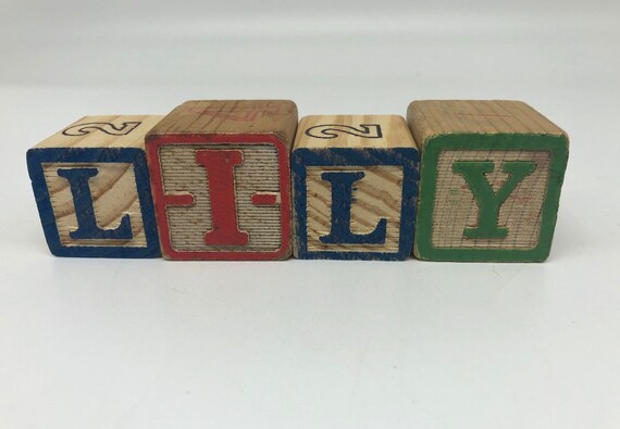 vintage baby blocks