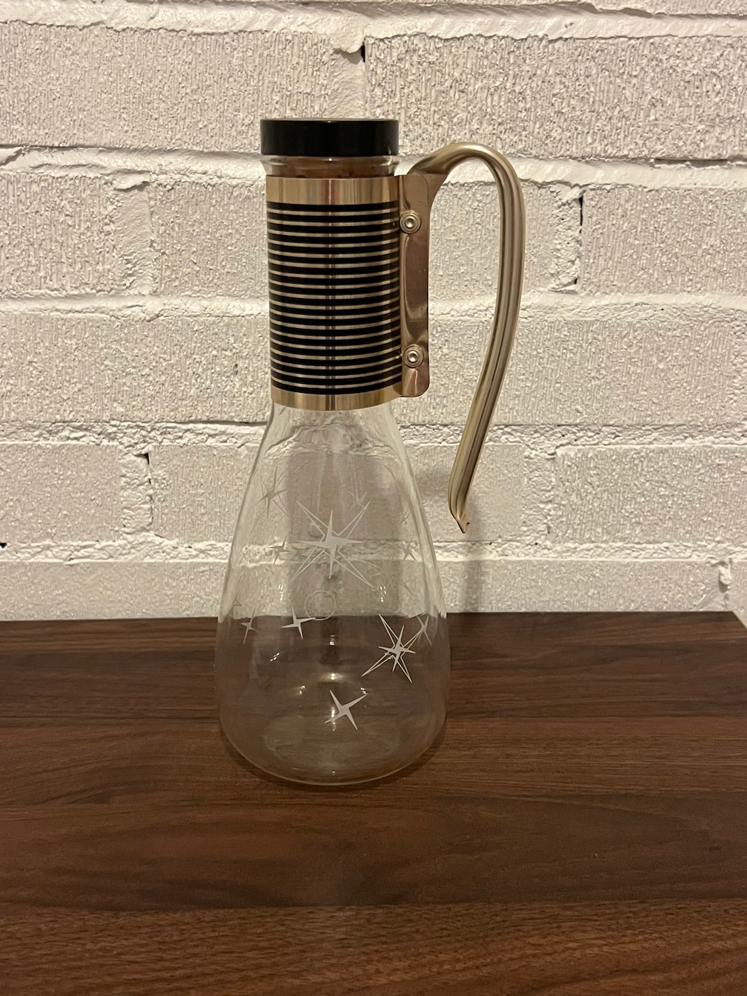 Vintage Atomic Starburst Pattern Early PYREX Carafe Complete W Lid ...