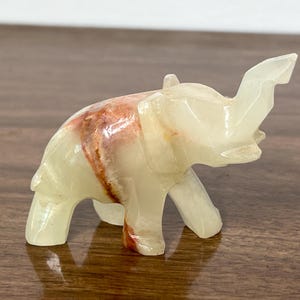 Vintage marble or stone elephant, figurine