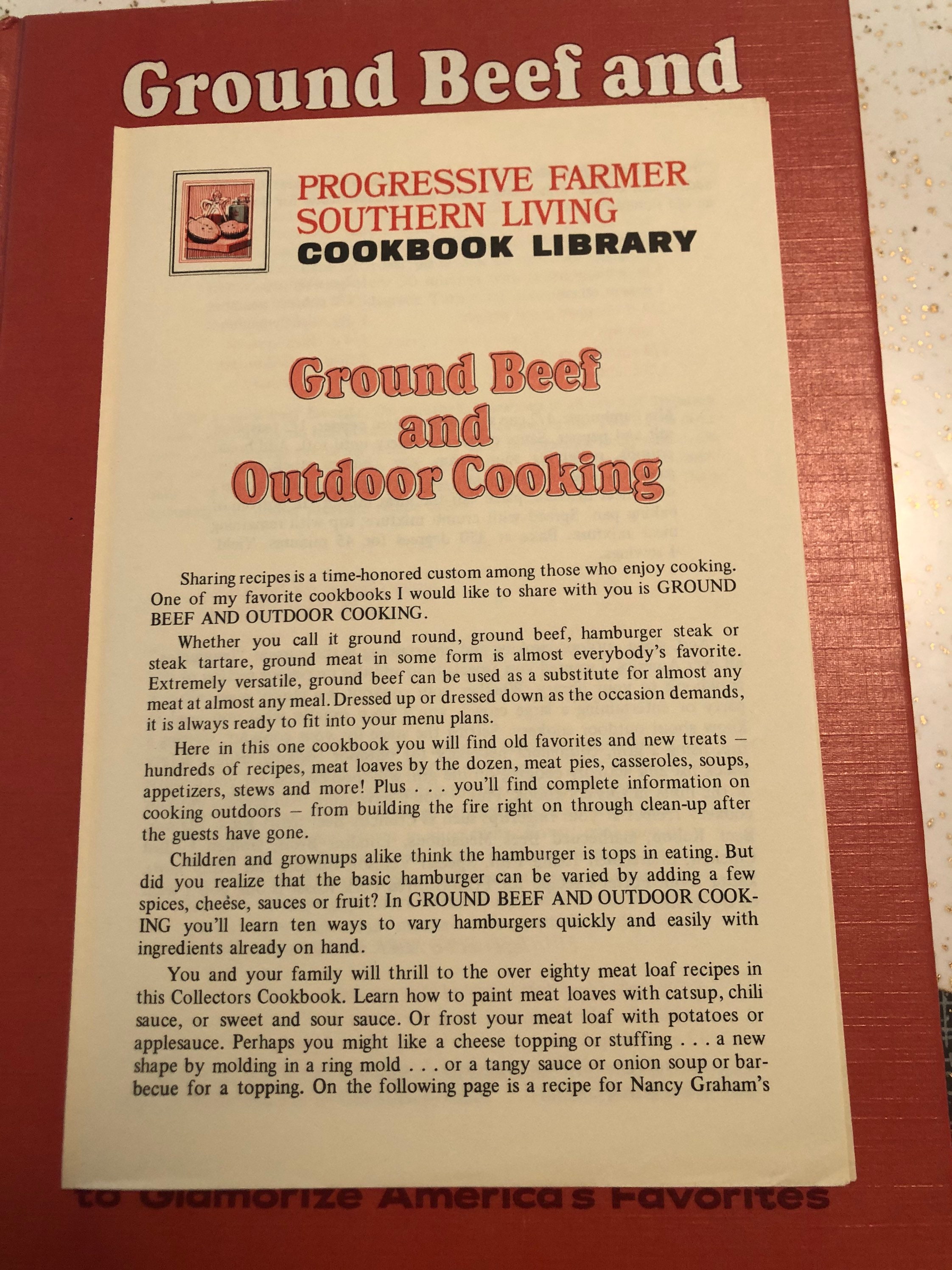 Vintage 1969 Ground Beef and Outdoor Cooking Cookbook Favorite Etsy