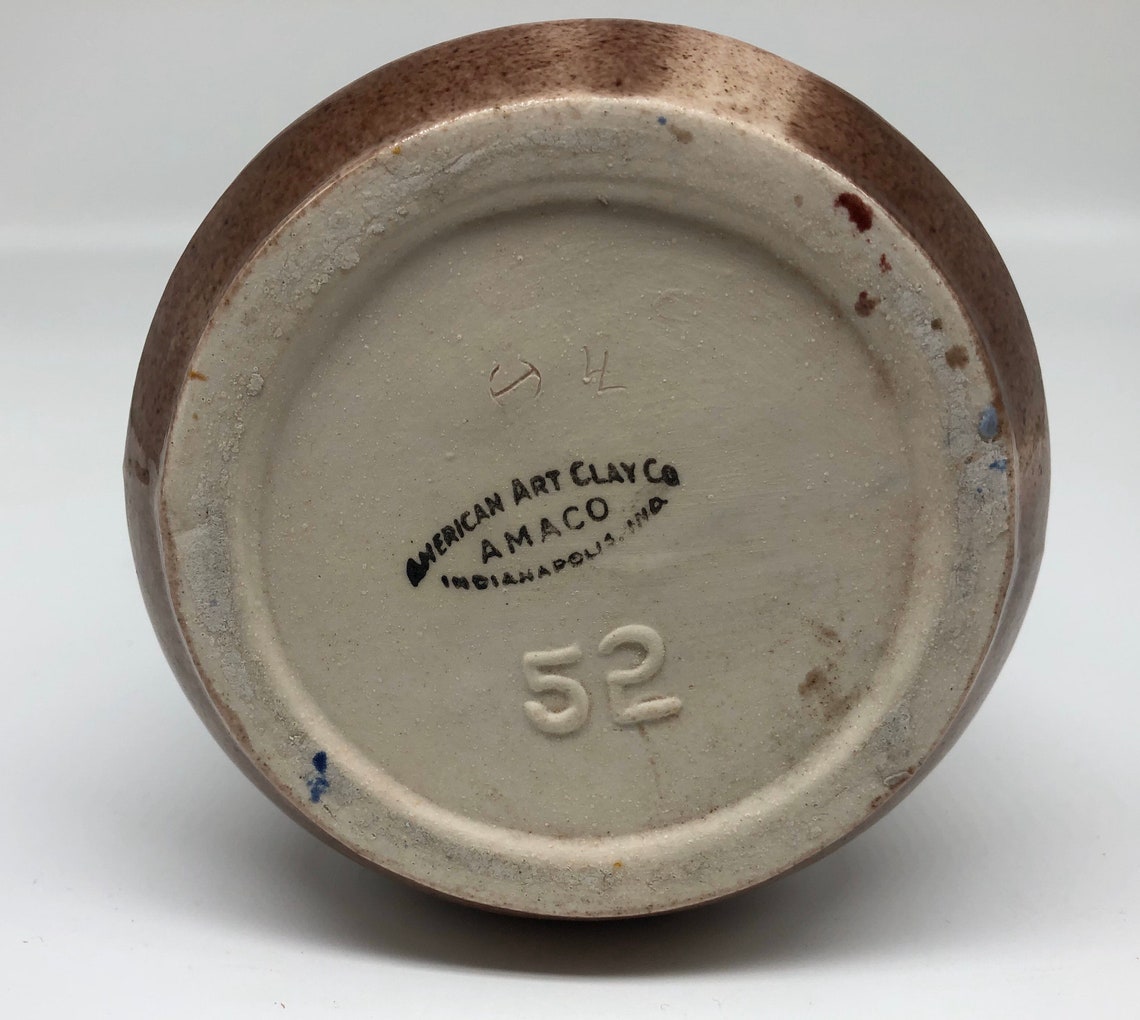 Vintage AMACO American Art Clay Company Vase Indianapolis Etsy
