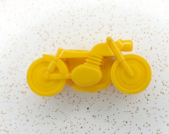 Vintage Weebles yellow motorcycle toy