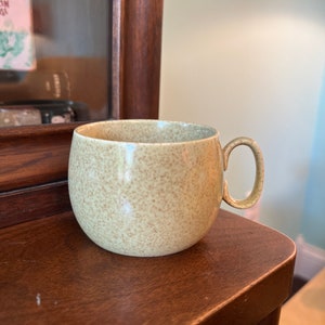 Vintage Mid Century Modern Green Speckled tea cup coffee cup retro atomic