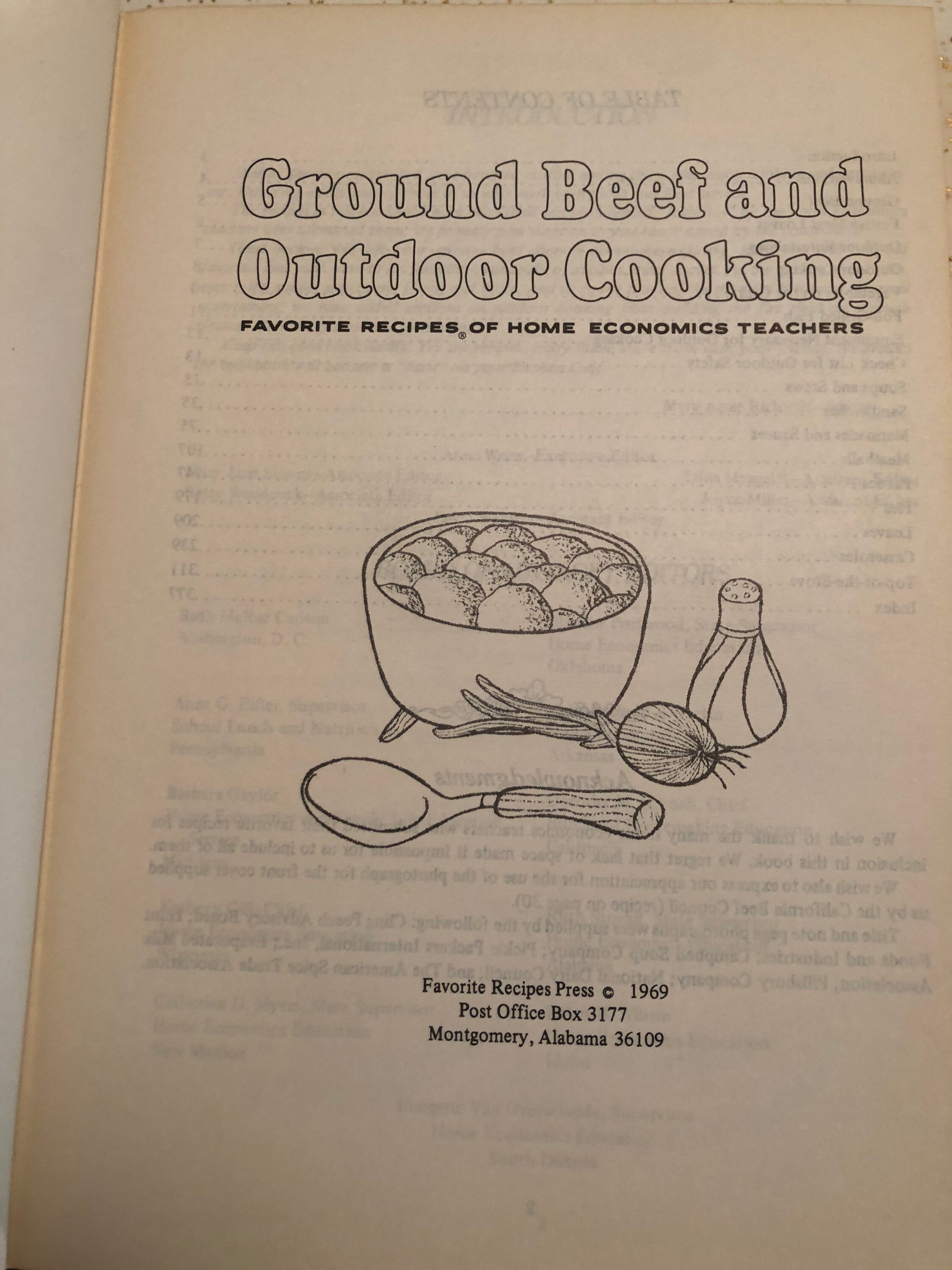Vintage 1969 Ground Beef and Outdoor Cooking cookbook favorite Etsy