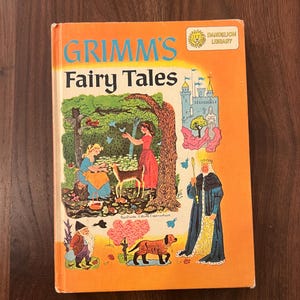 Vintage 1955 Dandelion Library Grimms Fairy Tales & Babar the King 2 books in 1 children’s book
