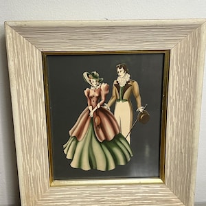 Vintage 1940’s framed Victorian style print wall art