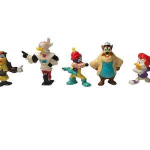 Vintage 1991 1992 Kelloggs Disney pvc figures DuckTales Gizmo Robot Darkwing Duck Gosalyn Megabolt Launchpad Mcquack Monterey Jack mail in