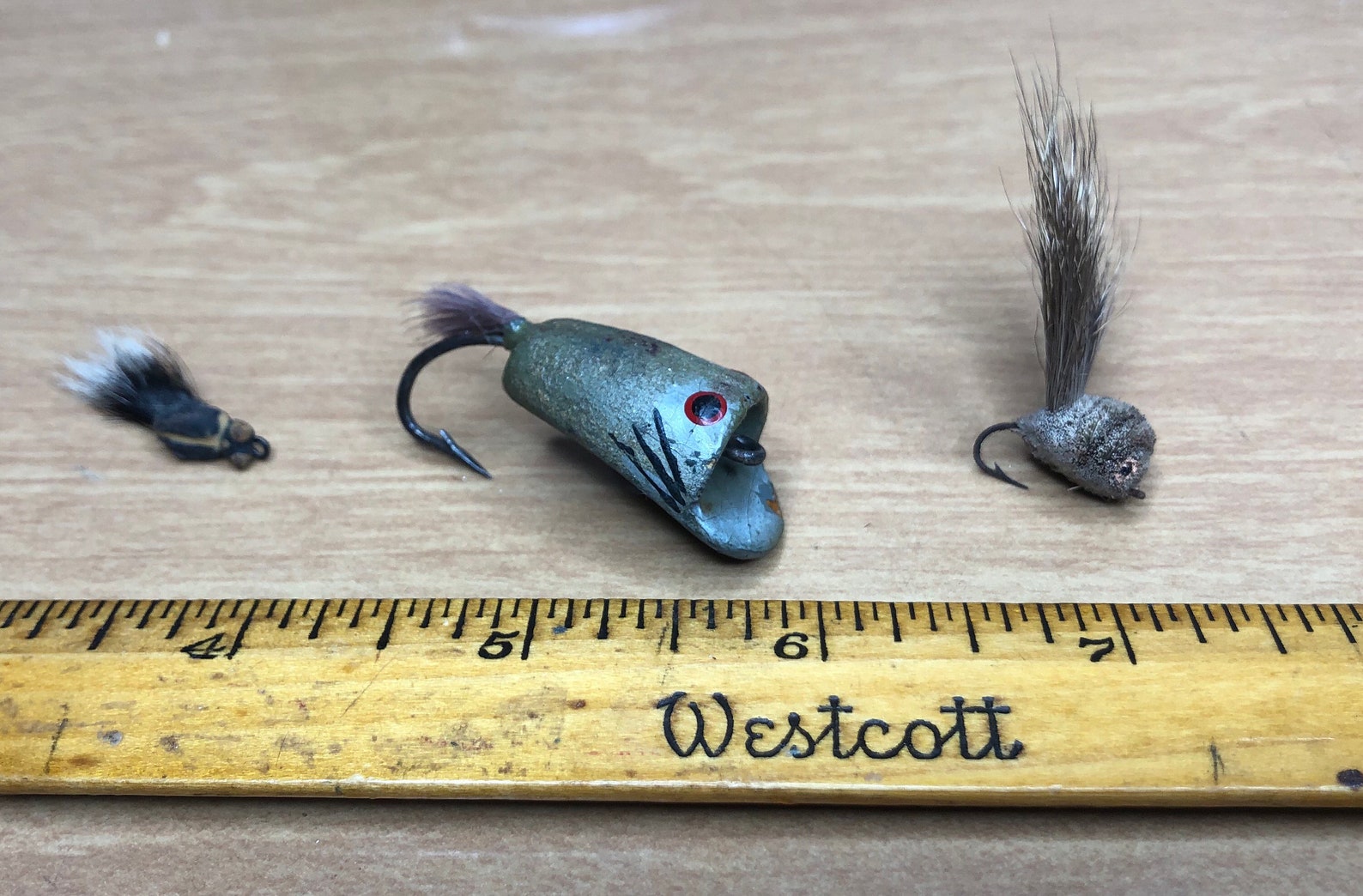 Antigua pesca con mosca señuelo moscas aparejo mano de madera | Etsy