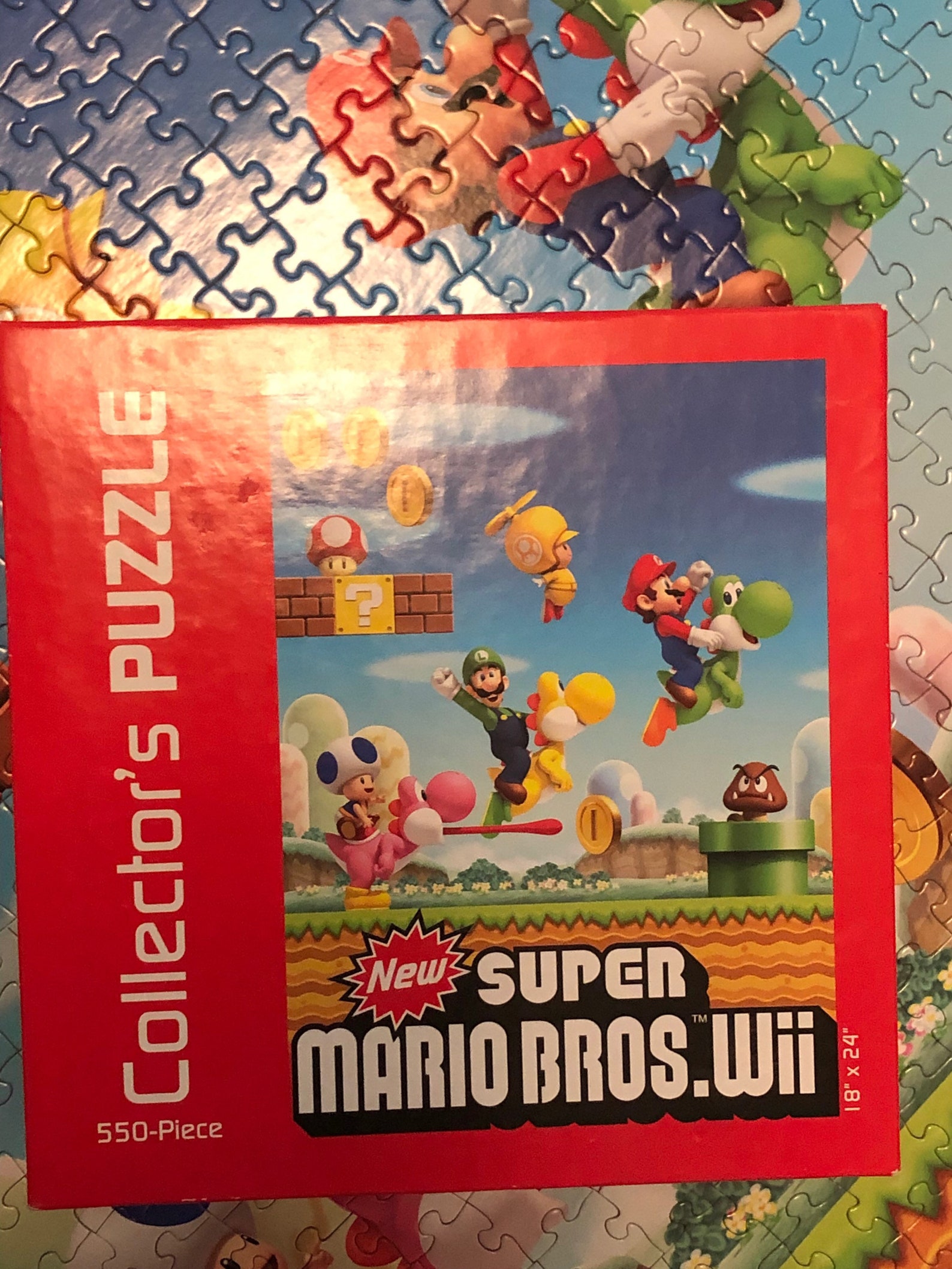 2010 Super Mario Brothers Puzzle Wii Jigsaw Toy Nintendo 550 Etsy