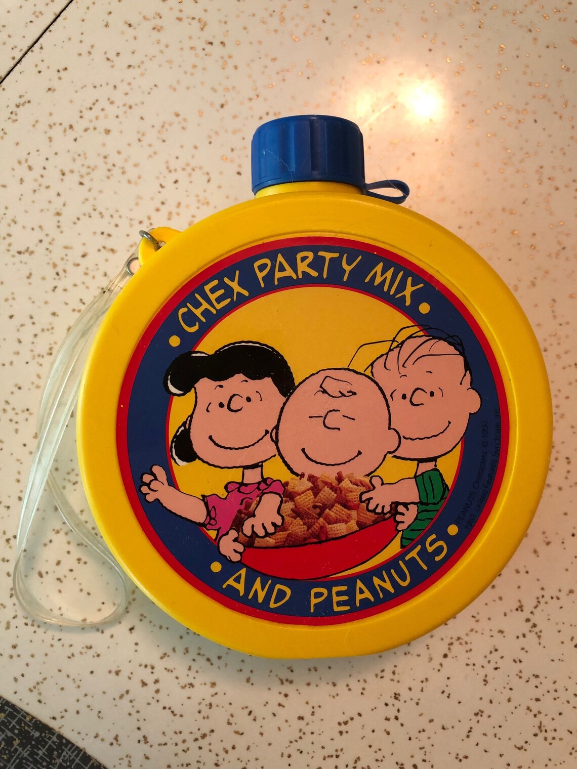 Vintage 1990 Peanuts Charlie Brown Water Bottle Chex Mix Etsy