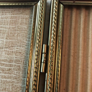 Vintage Gold Metal Bifold 8x10 Picture Frame Ornate Old Photograph ...