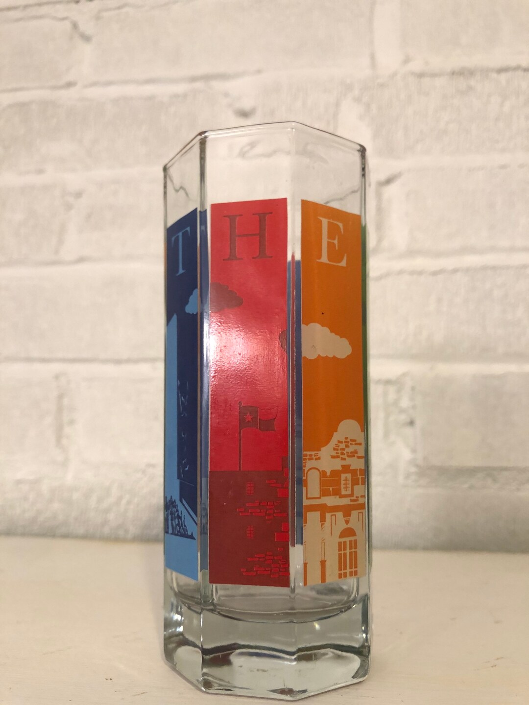 Vintage Retro Souvenir the Alamo San Antonio Texas Drinking Glass Etsy