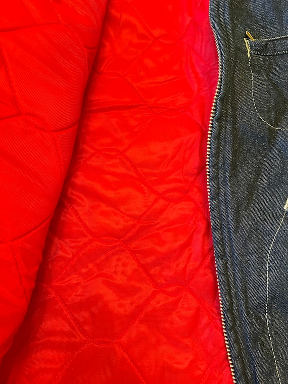 Vintage Denim Coat Jacket Rockabilly Workwear Old… - image 5