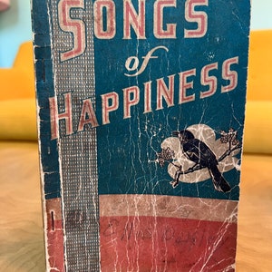 Vintage 1960s songs of happiness hymnal music songbook church Christianity