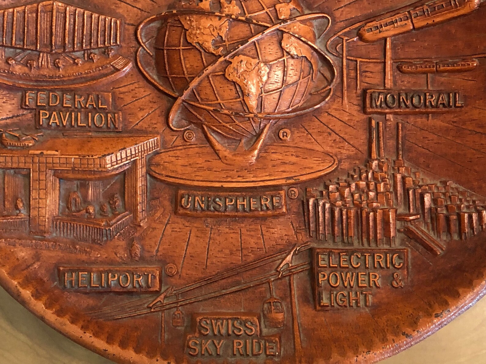 Vintage New Yorks World Fair Tray Plate United States Steel Etsy